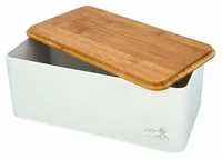 RBV Birkmann 310209 bread box Rectangular Bamboo, White Bamboo, Metal