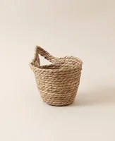 Esmée Aufbewahrungskorb zum Hängen Ø 17 cm, Braun - Materialtyp: Gräser - Material: Grashalm - Detailfarbe: Braun - Produkttyp: Aufbewahrungskorb