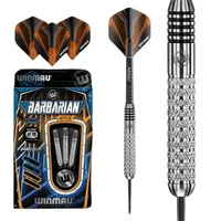 Winmau Dartpfeile Steeldart Barbarian 3 Stück - Gewicht: 22 g - Verpackungseinheit: 3 Stück - Material: Inox - Detailfarbe: Schwarz - Silber - Braun - Dart Art: Steel Dart