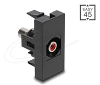 DeLOCK Easy 45 socket-outlet 2 x RCA Black, Red
