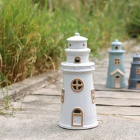 Chic Antique Aufsteller Leuchtturm mit LED 22 cm, Crème - Produkttyp: Aufsteller - Motiv: Leuchtturm - Detailfarbe: Crème - Detailmaterial: Keramik - Grundmaterial: Keramik