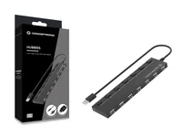 Conceptronic HUBBIES08BP 7-Port USB 2.0 Hub with Power Adapter, USB-A to 7 x USB-A, 480Mbps, USB Powered with External Adapter, 90cm Cable