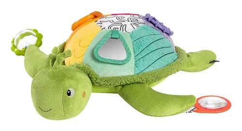 fehn Activity-Meeresschildkröte XL Grün/Mehrfarbig - Material: Bouclette - Polyester - Frottee - Alter ab: 3 Monate - Detailfarbe: Mehrfarbig - Spielzeugtyp: Greifling