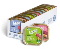 WOW Nassfutter Multipack Adult Schalen 11 x 150g - Tierbedürfnis: Kein besonderes Bedürfnis - Geschmacksrichtung: Rind - Wild - Fisch - Geflügel - Zertifikate: Keine Zertifizierung - Fleischsorte: Truthahn - Ente - Rind - Wild - Lachs - Packungsgrösse: 16