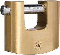 Yale Vorhängeschloss Y114B 80/18 Gold Messing/Stahl - Schlossart: Vorhangschloss - Set: Ja - Aussenanwendung: Ja