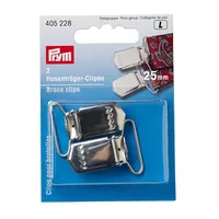 Prym Clips für Hosenträger 18 mm, Silber - Verpackungseinheit: 2 Stück - Detailfarbe: Silber - Produkttyp: Clips