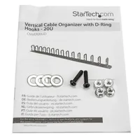StarTech.com Vertical Cable Organizer with D-Ring Hooks - 20U - 2.8ft.