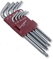 Kraftwerk Winkelschlüssel-Set T10-T50 Torx - Kugelkopf: Ja - Schraubenziehertyp: Torx