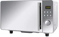 Koenig Mikrowelle Rotary Wave Silber - Mikrowellenleistung: 800 W - Fassungsvermögen: 20 l - Grillfunktion: Ja - Backofenfunktion: Nein - Steamfunktion: Nein - Breite: 45.1 cm