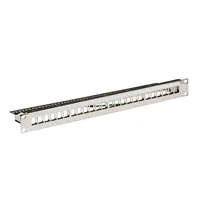 EFB Verteilerfeld 19"" 1HE, 24-Port, Metall, metallfarben