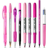 BIC Kugelschreiber Pink und Purpleset 10-teilig - Verpackungseinheit: 1 Stück - Set: Ja - Schriftfarbe: Mehrfarbig - Strichstärke: 0.3 mm - 0.7 mm - 0.35 mm - Stiftfarbe: Pink - Violett - Eigenschaft-Stift: Ergonomisch