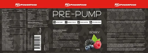 PowerFood One Pulver Pre-Pump Cranberry 700 g - Produktionsland: Irland - Anwendungszweck: Muskelaufbau - Einnahme: Nicht relevant - Gewicht pro Einheit: 700 g - Verpackungseinheit: 1 Stück - Sportart: Fitness