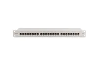 DIGITUS Patchpanel 1HE 24-Port Cat6 geschirmt grau
