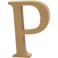 Creativ Company Holzbuchstabe P 1 Stück - Breite: 2 cm - Höhe: 13 cm - Länge: 13 cm - Anzahl Stück: 1 Stück - Holzherkunft: China - Holzhandelsname: Mischholz/MDF