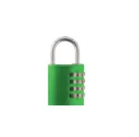 Abus Zahlenschloss 145/20 Lock-Tag Grün Aluminium - Schlossart: Zahlenschloss - Set: Nein - Aussenanwendung: Ja