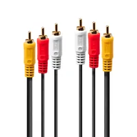 LINDY GOLD Video Cable -  3xRCA-3xRCA M-M -  1m -  gold plated