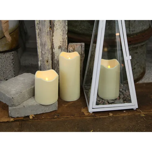 Star Trading LED-Kerze Pillar Paul Ø 10 x 23 cm, Beige - Betriebsart: Batteriebetrieb - Fernbedienung: Nein - Aussenanwendung: Ja - Höhe: 23 cm - Timerfunktion: Ja - Set: Nein