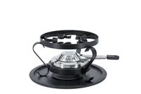 Kadastar Fondue-Rechaud Traditional Ø 15 cm, Schwarz/Silber - Material: Stahl - Betriebsart: Pastenbrenner - Detailfarbe: Schwarz - Silber - Set: Nein