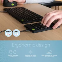 R-Go Tools Numeric keypad R-Go Numpad Break, ergonomic numeric keypad with break software, wired, black
