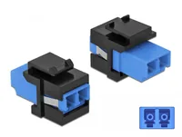 Delock Keystone-Modul LC Duplex Buchse zu LC Duplex Buchse - Modultyp: Keystone - Anschluss Front: Buchse LC - Anschluss Rück: Buchse LC - Medientyp: Keystone - Schirmung: Nein - Detailfarbe: Blau - Schwarz