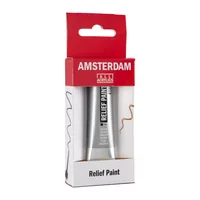 Amsterdam Acrylfarbe Reliefpaint 800 Silber deckend, 20 ml - Art: Acrylfarbe - Detailfarbe: Silber - Set: Nein - Verpackungseinheit: 1 Stück