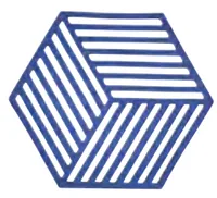 Zone Denmark Topfuntersetzer Hexagon Dunkelblau - Anwendungsbereich: Topf  - Material: Silikon - Detailfarbe: Dunkelblau - Set: Nein - Zusammenklappbar: Nein