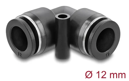 DeLOCK Pneumatic Connector 12 mm with mounting hole 90° angled