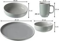 Ritzenhoff & Breker Speise-Service Jasper 16-teilig, Mint - Material: Steinzeug - Teller Typ: Speise-Service - Detailfarbe: Mint - Verpackungseinheit: 1 Stück - Form: Rund