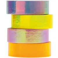 Rico Design Washi Tape Glänzend 4 Stück 1.5 cm x 5m - Detailfarbe: Mehrfarbig - Länge: 5 m - Set: Ja - Breite: 15 mm