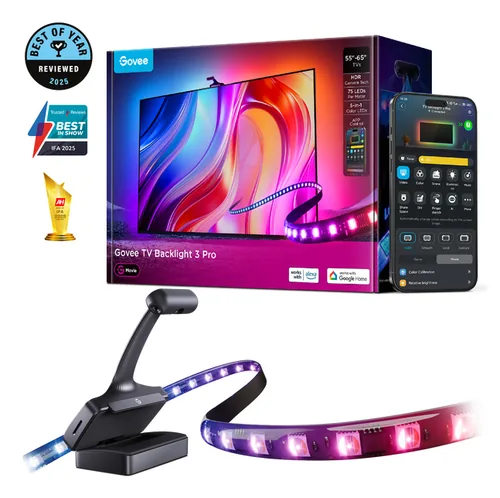 Govee R2A80 Three-camera TV Backlight 55-65inches | Taśma LED | podświetlenie dla TV 55-65 cali, RGBWWIC, Wi-Fi+Bluetooth