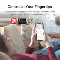 Mercusys MW300RE network extender Network transmitter & receiver White