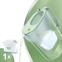 BRITA Wasserfilter Style Eco inkl. 1 Maxtra Pro All-in-1 - Kapazität gefiltert: 1.4 l - Filterwechselanzeige: Ja - Detailfarbe: Hellblau - Set: Ja - Material: Biobasierter Kunststoff aus nachwachsenden Rohstoffen