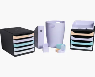 EXACOMPTA Papierkorb Ecobin 15 l 45364D Aquarel, malve