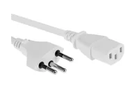 FURBER.power Netzkabel C13-T12 1.8 m Weiss - Anzahl Leiter: 3 - Detailfarbe: Weiss - Kinderschutz: Ja - Steckereigenschaften: Angespritzt - Steckertyp Ausgang: C13 - Leiterquerschnitt: 0.75 mm²