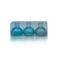 DecoFinder 5-1167-7-87 decorative bottle/jar Blue Glass 3 pc(s)