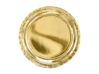 Partydeco Einwegteller Uni 23 cm, 6 Stück, Gold - Produkttyp: Einwegteller - Materialtyp: Papier - Material: Pappe - Detailfarbe: Gold - Verpackungseinheit: 6 Stück