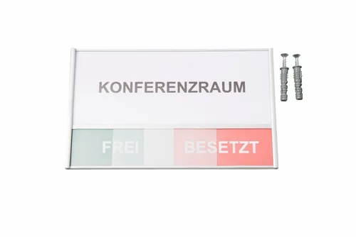 BEREC Türschild 108x180mm 314.077 Alu, Frei-Besetzt