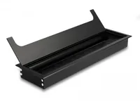Delock Kabeldurchführung für Tischeinbau mit Bürste 280 x 80 x 28 mm schwarz