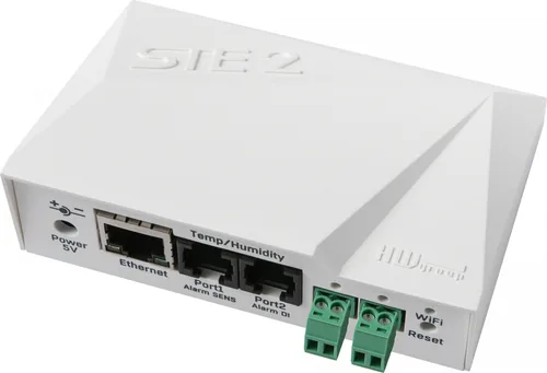 HWgroup Temperatur-Sensor SNMP, WLAN, PoE HWg-STE2-R2-Kit - Modultyp: Gateway-Modul - Schnittstellen: RJ-45 (LAN) - WLAN - Remote Zugriff Art: Ethernet - WLAN