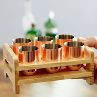 Oak & Steel Schnapsglas 50 ml, 6 Stück, Rosegold - Material: Edelstahl - Glas Typ: Shotbecher - Verpackungseinheit: 6 Stück - Detailfarbe: Rosegold - Höhe: 5 cm - Volumen: 50 ml