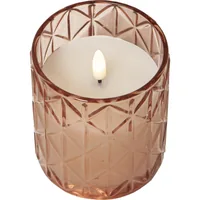 Star Trading LED-Kerze Flamme Romb, 10 cm, Pink - Betriebsart: Batteriebetrieb - Fernbedienung: Nein - Aussenanwendung: Nein - Höhe: 10 cm - Timerfunktion: Ja - Set: Nein