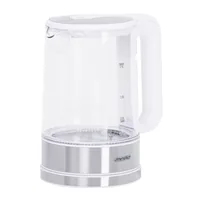 Mesko Home MS 1301W electric kettle 1.7 L 2200 W Stainless steel, Transparent, White