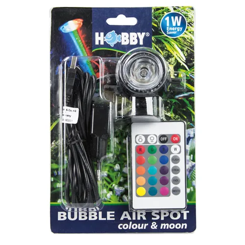 HOBBY Aquaristik Bubble Air Spot colour & moon LED AC Black