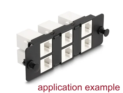 DELOCK Adapter Panel für Keystone Module 6 Port schwarz