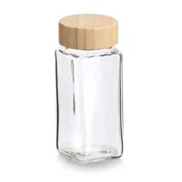 Zeller Present Gewürzglas 120 ml Glas Bambus ø 4.5 x 10.5 cm - Materialtyp: Glas - Anwendungszweck: Gewürze  - Material: Glas - Holz - Kalk-Natron-Glas - Detailfarbe: Braun - Transparent - Set: Keine Angaben