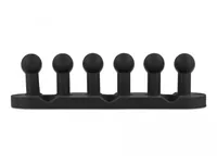 Delock Kabelhalter Schraubbar, mit 5 Durchführungen 6 Stück - Produkttyp: Kabel-Clip - Ausstattung Kabelmanagement: Befestigungsclip - Selbstklebend - Verpackungseinheit: 6 Stück - Material: Silikon - Detailfarbe: Schwarz