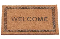 HobbyFun Mini-Utensilien Fussmatte Welcome Braun - Detailfarbe: Braun - Material: Polyestervlies - Verpackungseinheit: 2 Stück - Motiv: Ohne Motiv - Anlass: Basteln