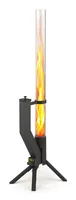 Gardenflare 10002 fireplace Outdoor Freestanding fireplace Pellet Black, Transparent
