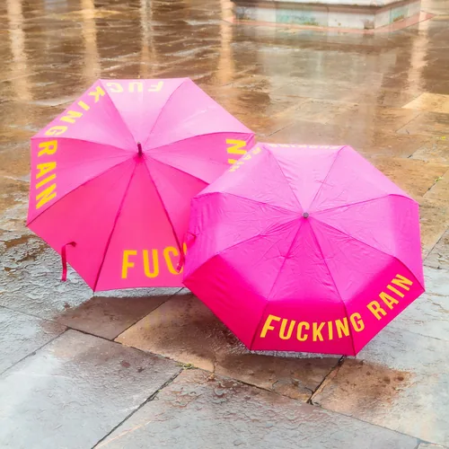 Trendform Schirm Fucking rain Pink - Schirmtyp: Taschenschirm - Nachhaltigkeit: Nicht angegeben - Sportart: Lifestyle - Farbe: Pink - Länge: 29 cm - Schirm-Eigenschaften: Robust