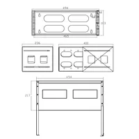 InLine 19104D Rack 4U Wandmontiertes Regal Grau